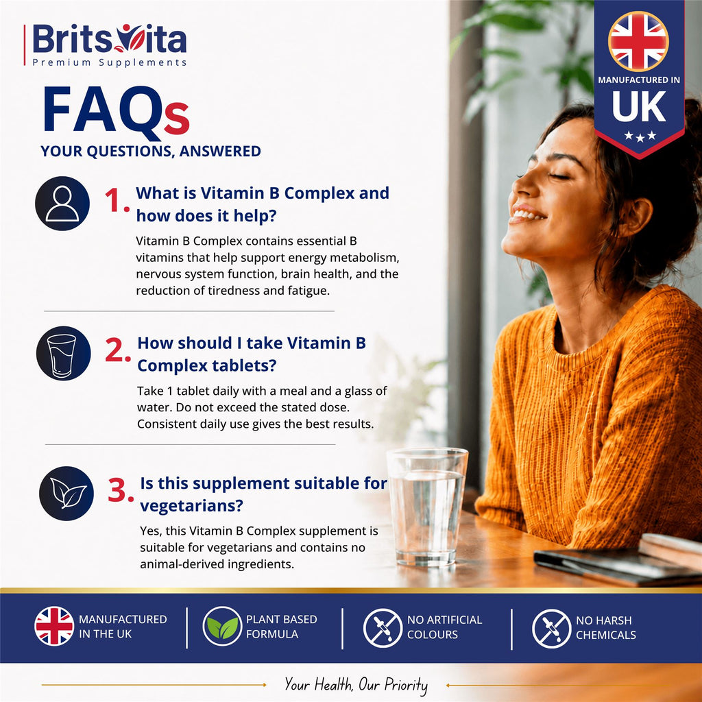 Brits Vita Vitamin B Complex 365 High Strength Tablets All Essential B Vitamins