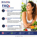 Brits Vita Daily Multi Vitamins 365 Tablets A-Z Essential Multivitamins Tablets