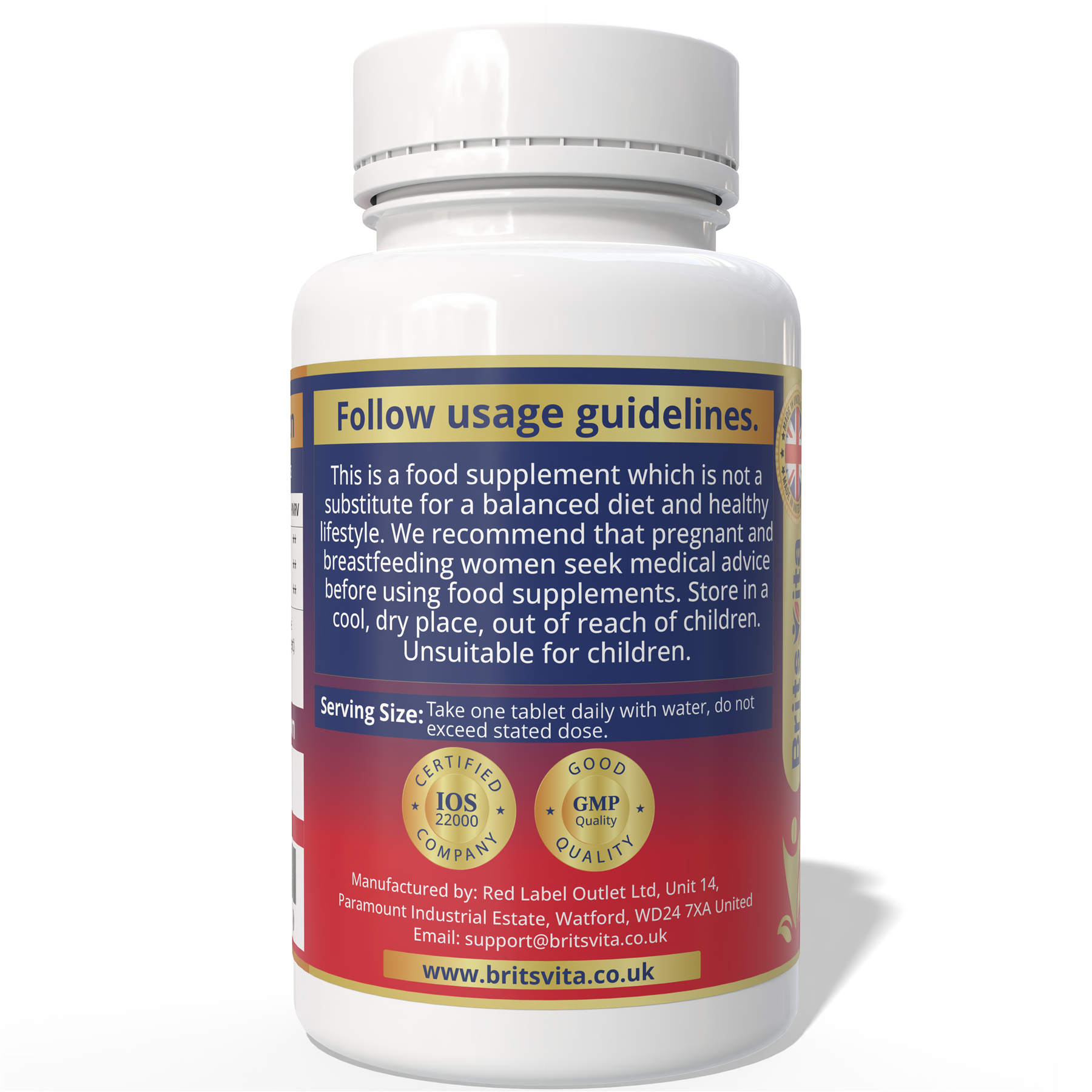 Brits Vita Turmeric Tablets with Ginger & Black Pepper 365 Tablets Vegan UK Made
