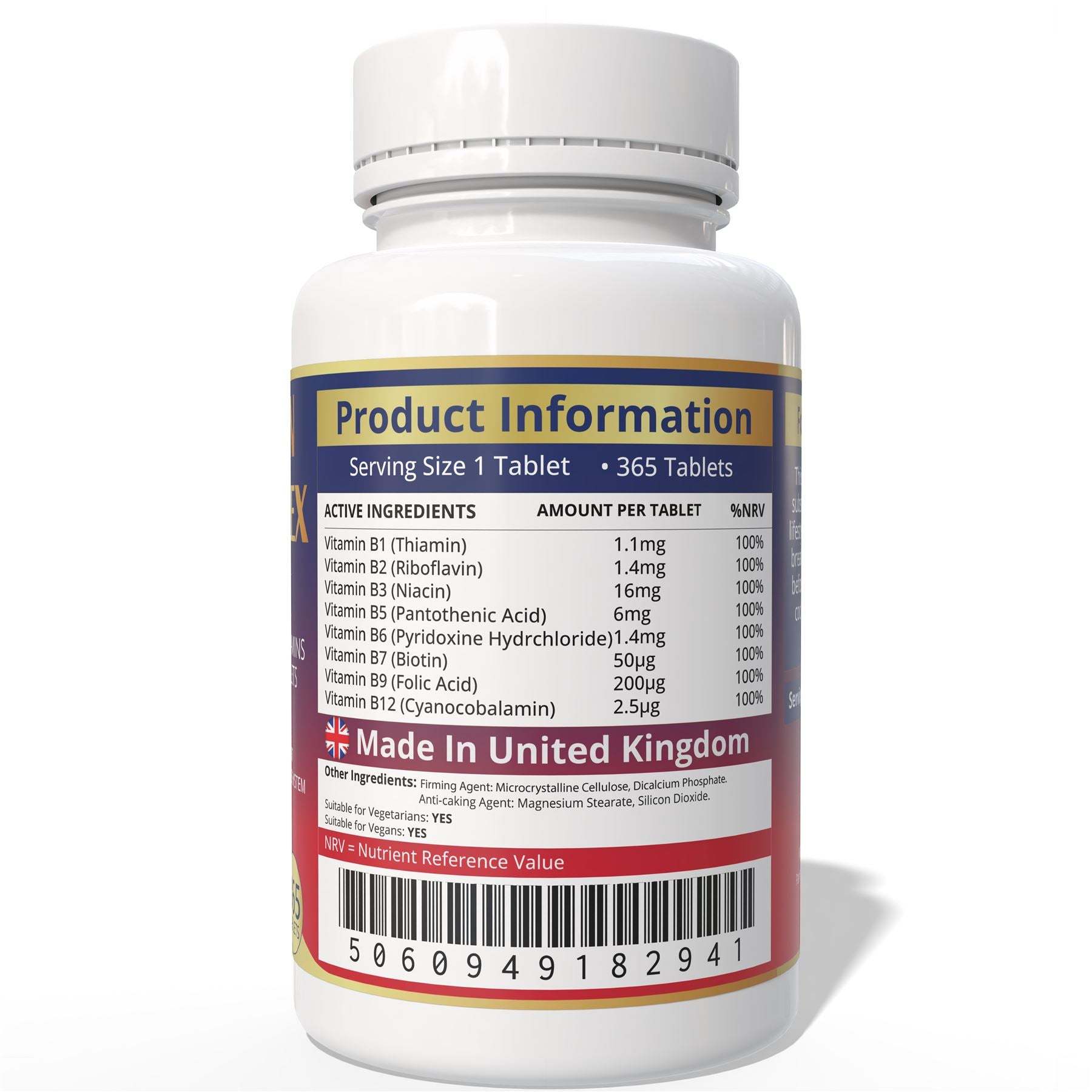 Brits Vita Vitamin B Complex 365 High Strength Tablets All Essential B Vitamins