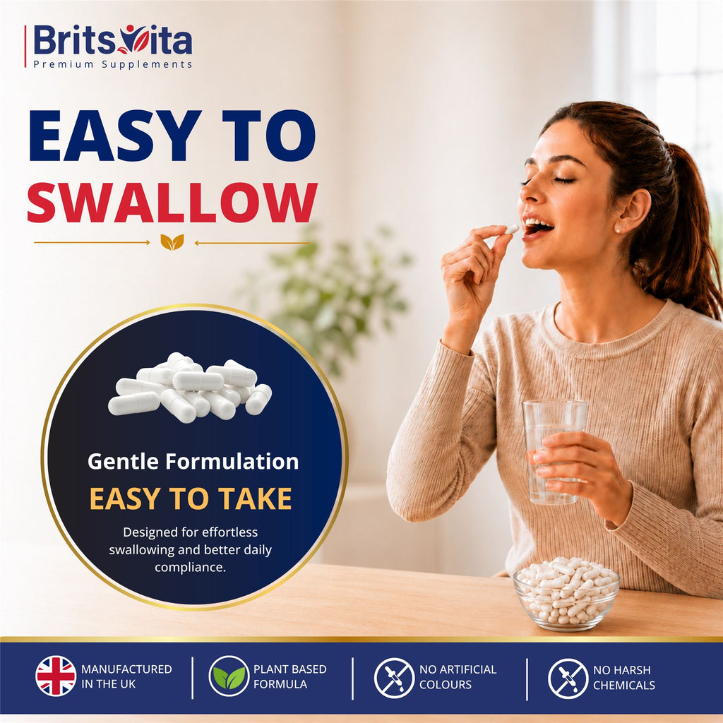 Brits Vita Magnesium Citrate 740mg 60 Capsules Super Strong Effective Vegan - UK