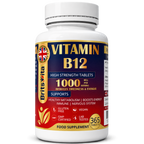 Brits Vita Vitamin B12 Tablets High Strength - 365 Tablets - 1000mcg Dual Power Vit B12