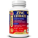Brits Vita Zinc Citrate 500mg 365 Tablets Max Strength Immune Function Vegan UK