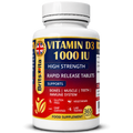 Brits Vita Vitamin D3 - 365 Tablets - 1000IU Teeth, Bone & Muscle health, Vit D