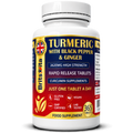 Brits Vita Turmeric Tablets with Ginger & Black Pepper 365 Tablets Vegan UK Made